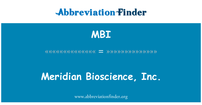 MBI: Meridian Bioscience, Inc