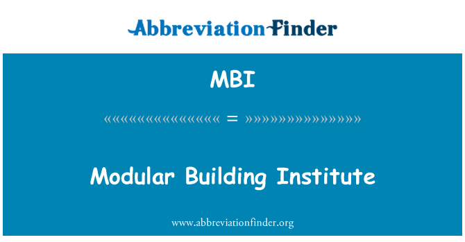 MBI: Modular byggnad Institute