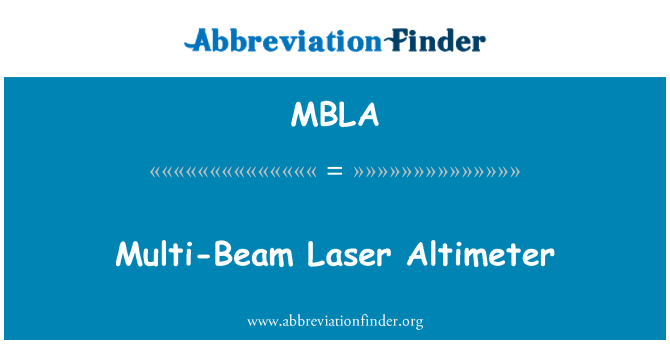 MBLA: 複数のビーム レーザー高度計
