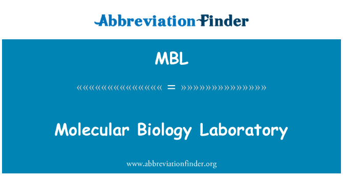 MBL: سالماتی حیاتیات لیبارٹری