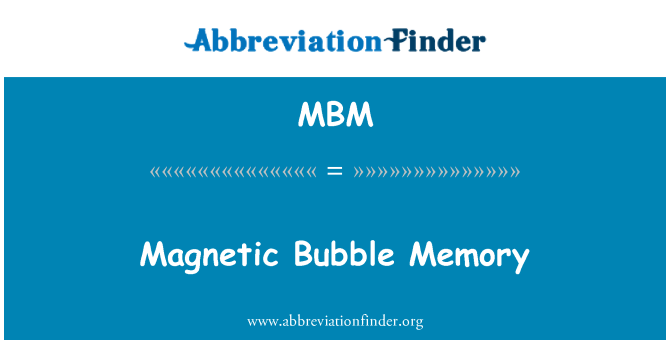 MBM: Magnetic Bubble Memory