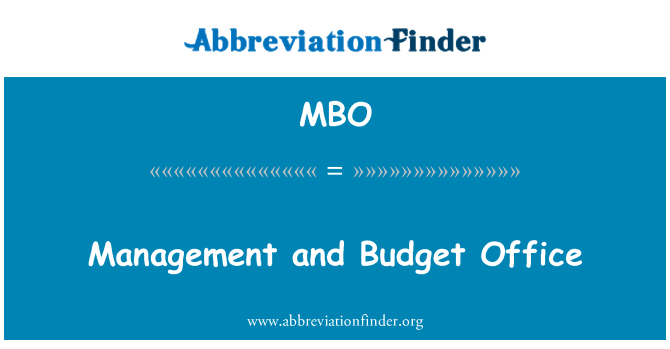 MBO: Management şi buget Office