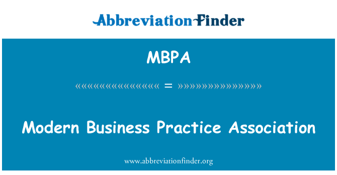 MBPA: Associazione pratica moderna di affari