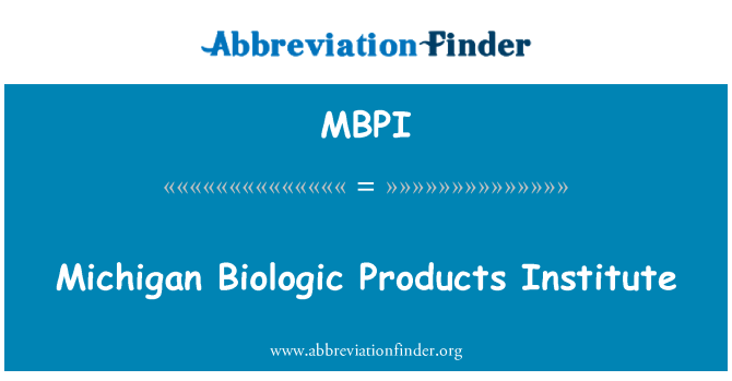 MBPI: Enstiti Biologiques pwodwi Michigan