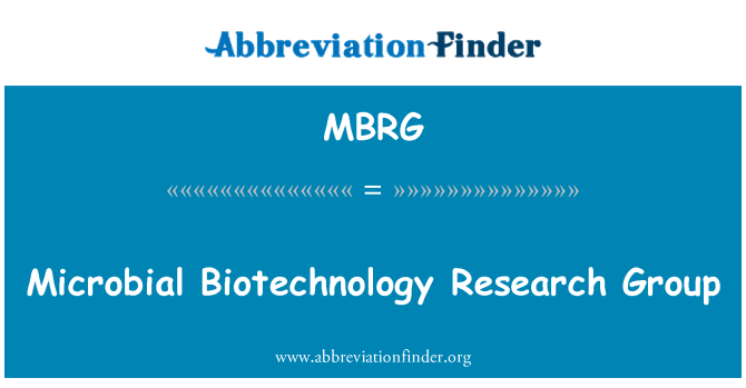 MBRG: Groupe de recherche en biotechnologie microbienne