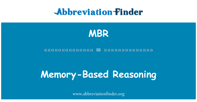 MBR: Minnesbaserad resonemang