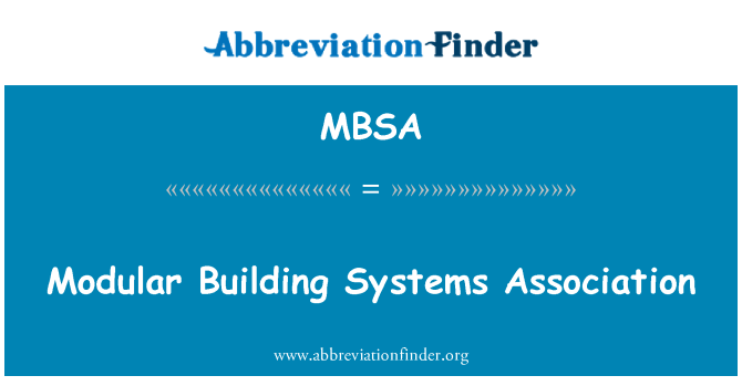 MBSA: Modular Building Systems Association