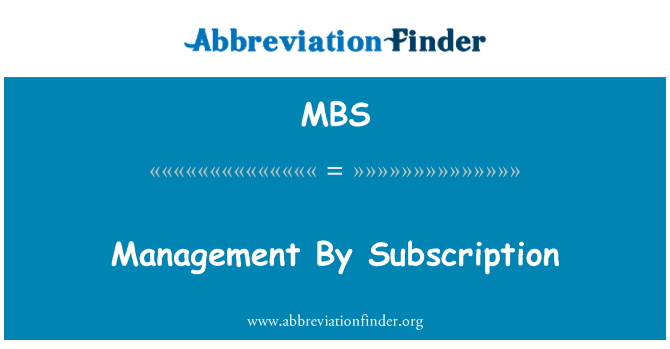 MBS: Hantering av prenumeration