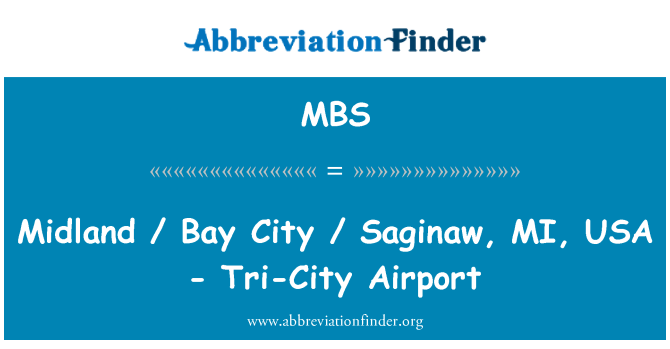 MBS: Midland / Bay City / Saginaw, MI, EUA - Aeroporto de Tri-City