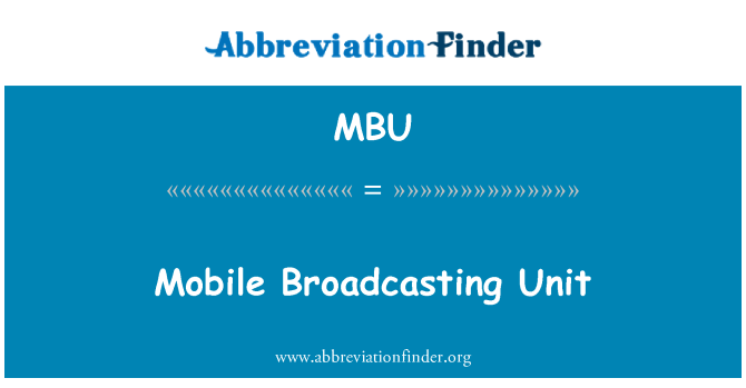 MBU: Mobil tv-enhed