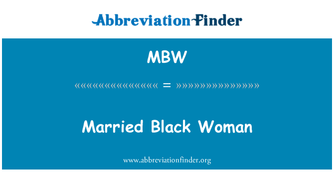 MBW: Женат черная женщина