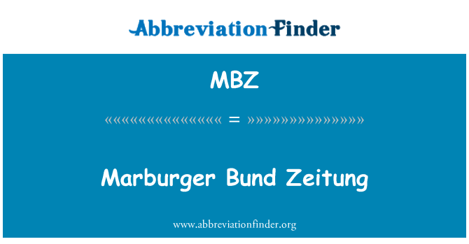 MBZ: Bund Marburger Zeitung