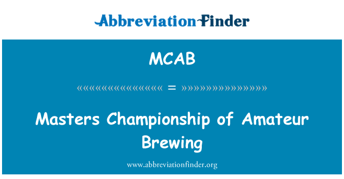 MCAB: Masters Championship amatør oppskrift