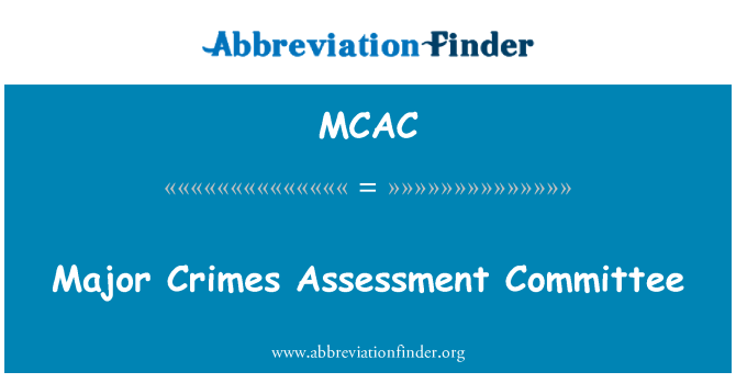 MCAC: Major forbrydelser bedømmelsesudvalg