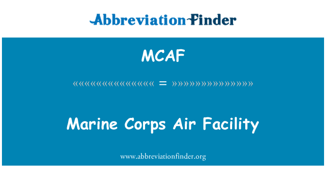 MCAF: Marine Corps Air välineeseen