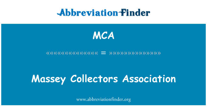 MCA: Massey Collectors Association