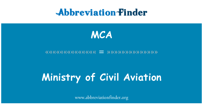 MCA: Ministerstvo civilního letectví