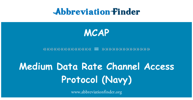 MCAP: Medium Data Rate Channel Access Protocol (Navy)