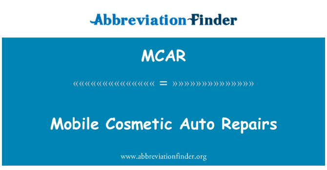 MCAR: 移動化妝品汽車修理