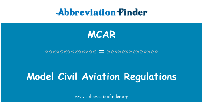 MCAR: Modello normative dell'aviazione civile