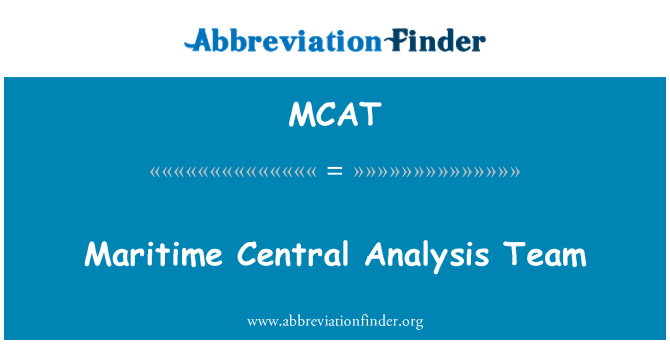 MCAT: Ekip depans lajan maritim analiz santral