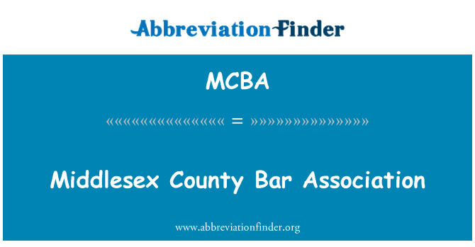 MCBA: Middlesex County Bar Association