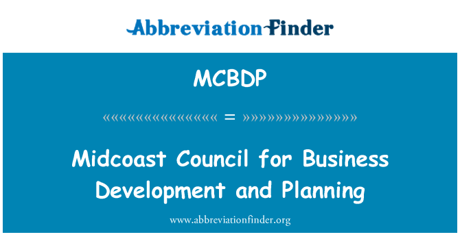 MCBDP: Tal-Kunsill midcoast għall-iżvilupp tan-negozju u l-Ippjanar