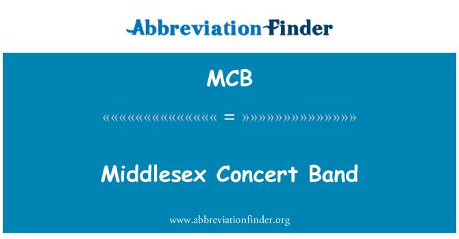 MCB: Middlesex konsè bann