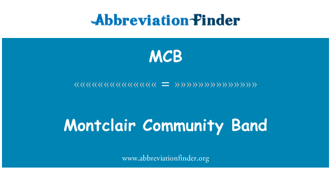 MCB: Banda de comunidade de Montclair