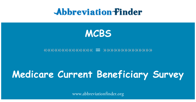 MCBS: Medicare enquesta beneficiari actual