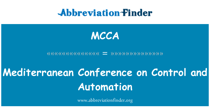 MCCA: Conferenza mediterranea sull'automazione e controllo