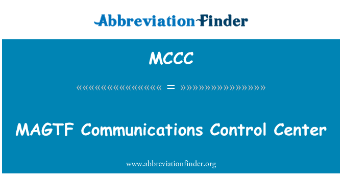 MCCC: MAGTF centre de Control de comunicacions