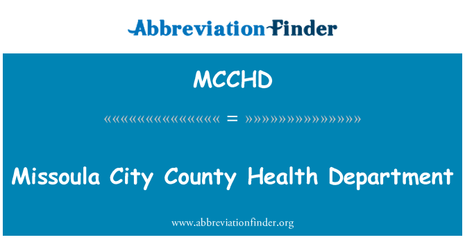 MCCHD: Missoula City County Health Department