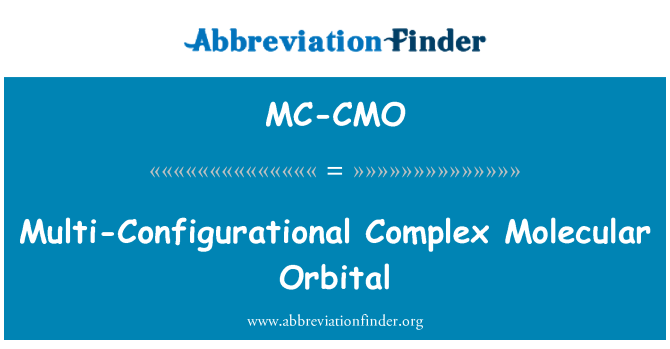 MC-CMO: Mitme Configurational keeruka molekulaarse orbitaalressursse