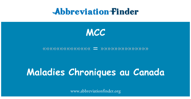 MCC: 病痛 Chroniques au 加拿大