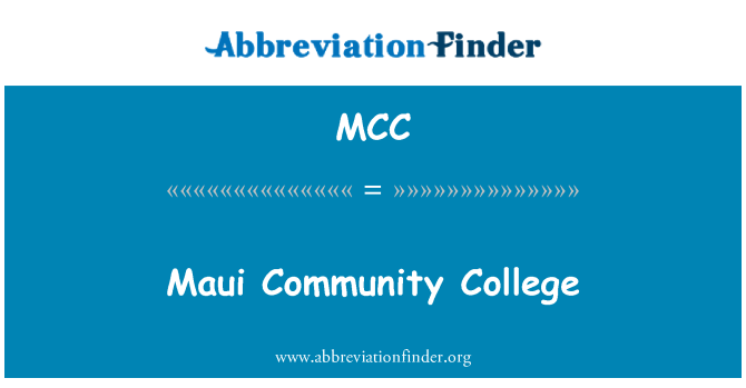 MCC: Maui Community College