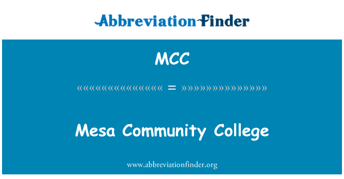 MCC: Mesa Community College