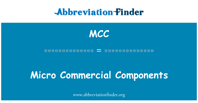 MCC: Mikro składniki handlowych