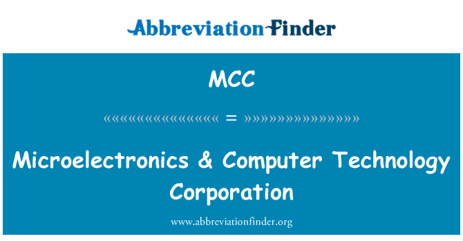 MCC: Mikroelektronikk & Computer teknologien aksjeselskap