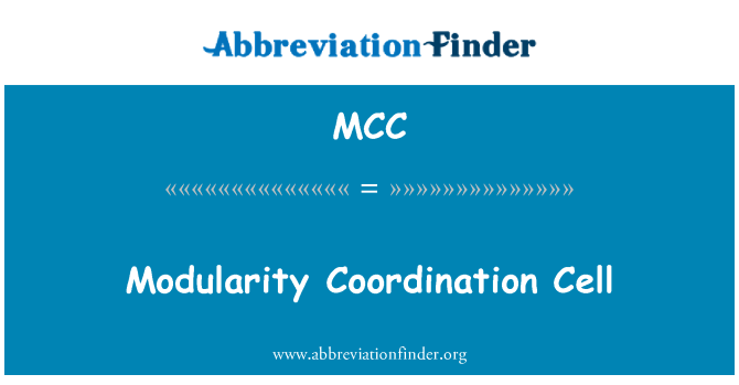 MCC: Célula de coordinación de modularidad