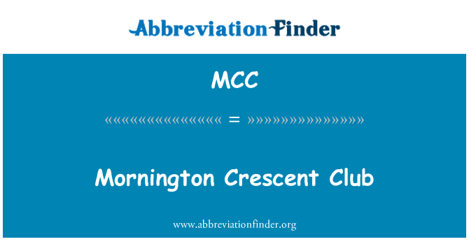 MCC: باشگاه هلال Mornington
