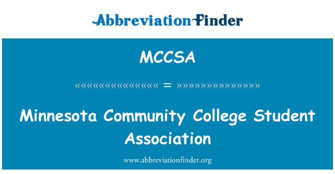MCCSA: Minnesota Community College Student Association