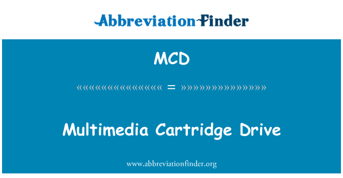 MCD: Multimeedia kassett Drive