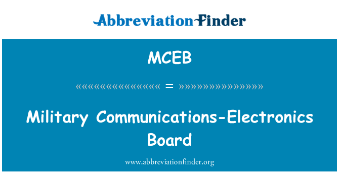 MCEB: Military Communications-Electronics Board