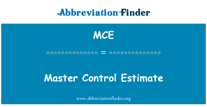 MCE: Màster Control pressupost