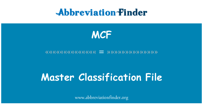 MCF: Arxiu de classificació Màster