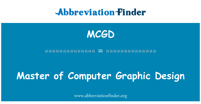 MCGD: Master tietokoneen graafisen suunnittelun