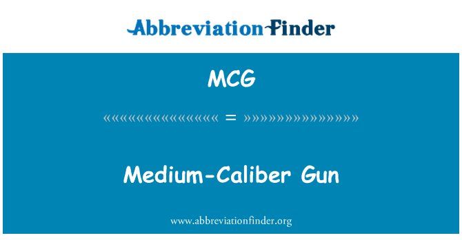 MCG: Medium-kaliber pistol