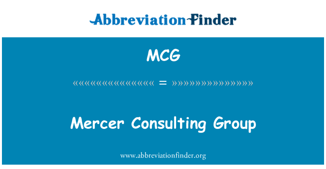 MCG: Mercer Consulting Group