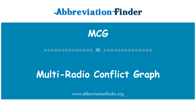 MCG: Multi-rádio konflikt graf